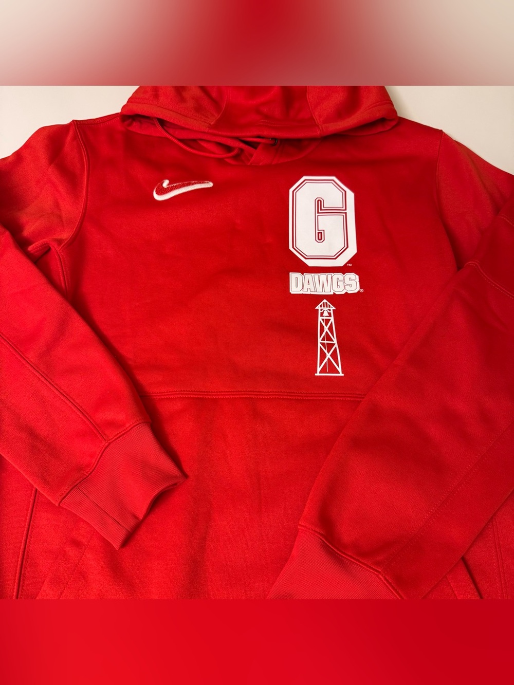 Nike Red 'G Dawgs' Pullover Hoodie with White Accents - Picture 2 of 10
